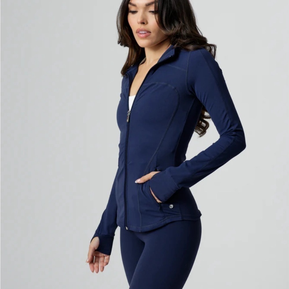 Buffbunny Phantom Jacket Nebula Navy Blue Medium athletic jacket long sleeve - Picture 3 of 14